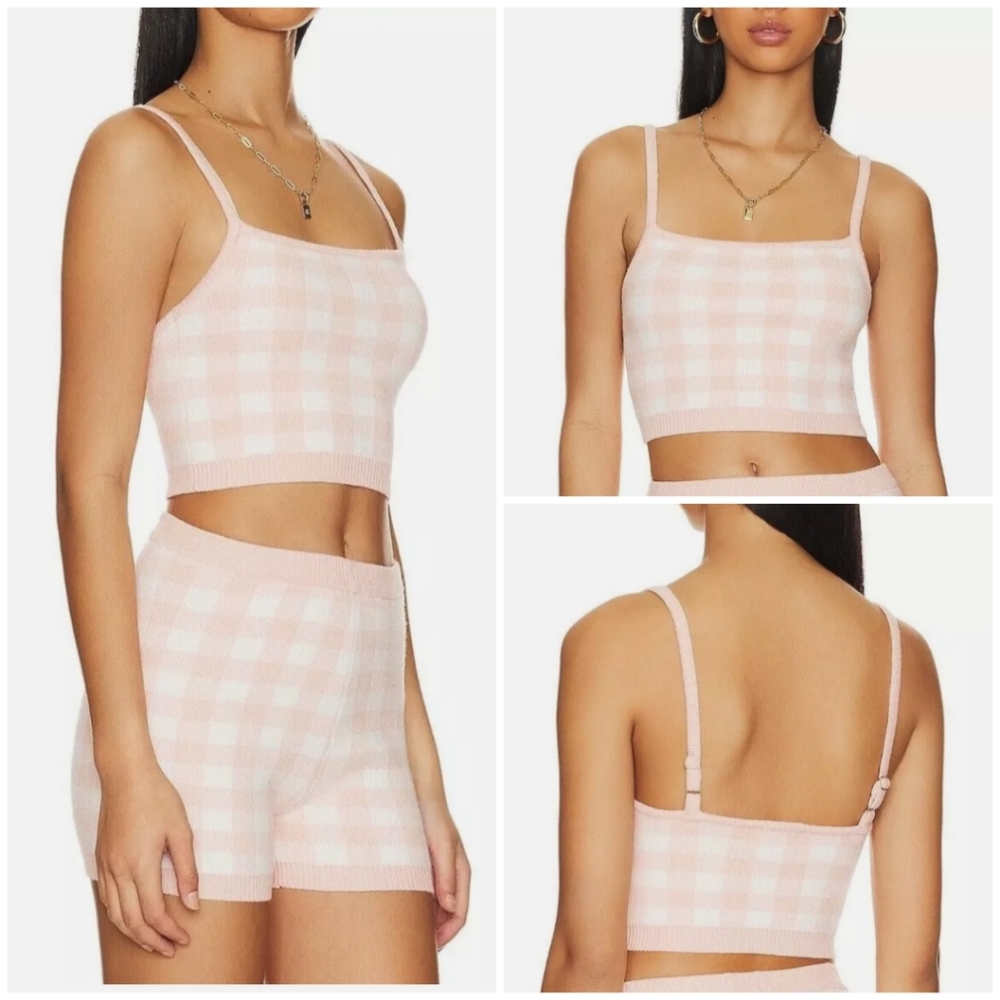 LSpace Francie Top/Pink Gingham